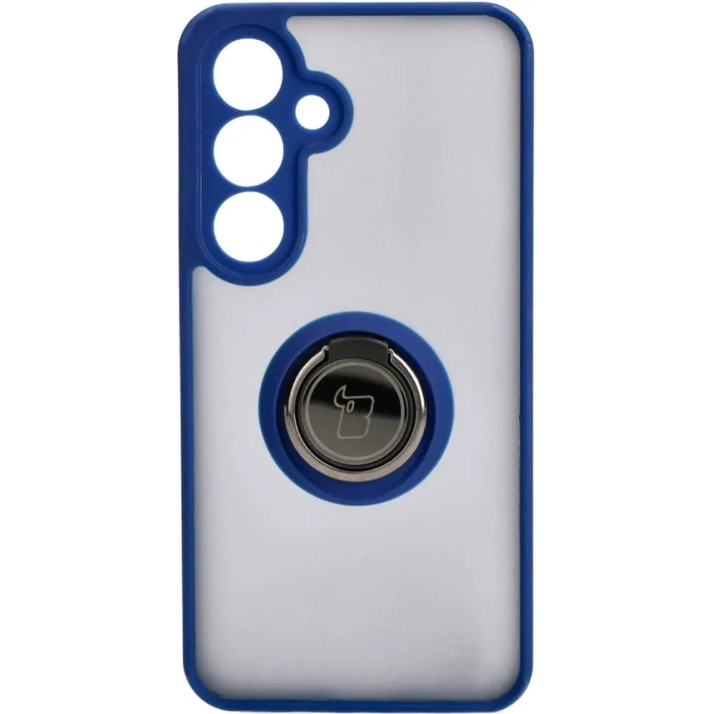 Hurtownia GSM - Bizon Case Hybrid Ring Samsung Galaxy S24 smoky cu un cadru albastru închis - BIZ4020 - {ean13} - Hurt