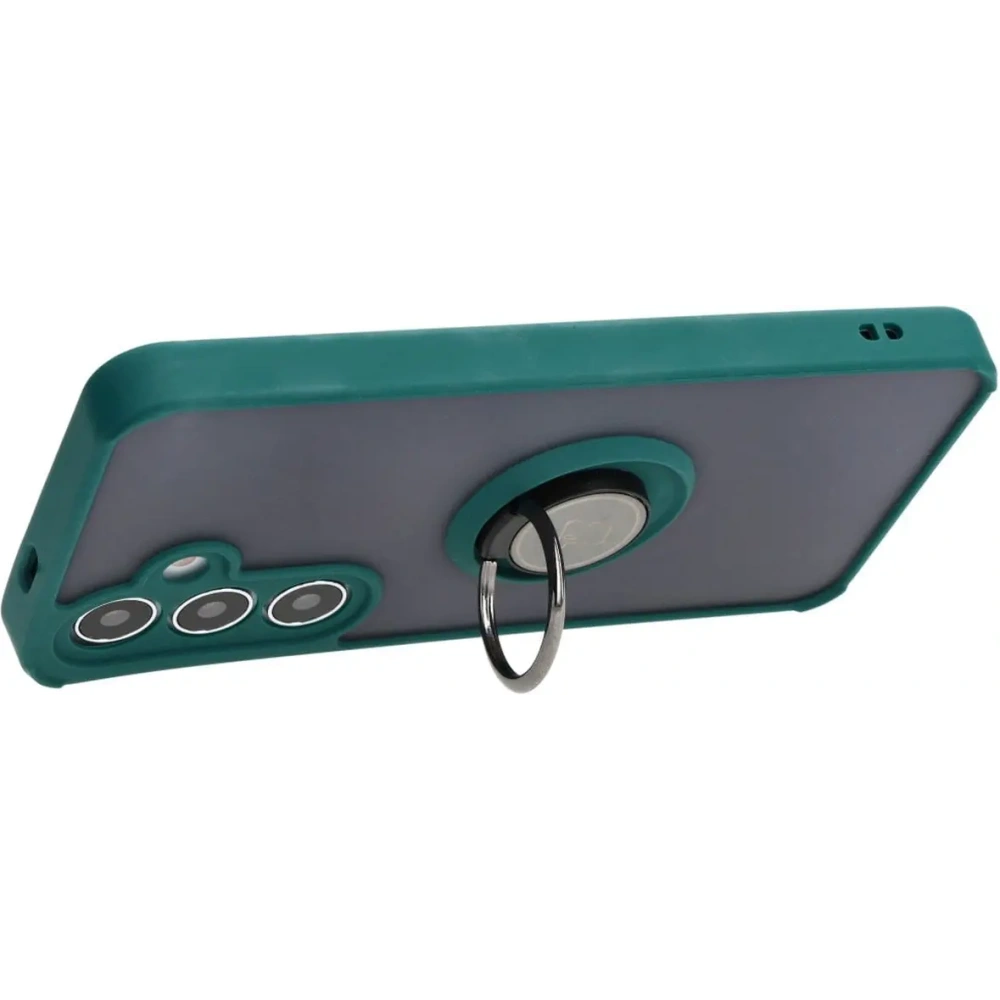 Hurtownia GSM - Bizon Case Hybrid Ring Samsung Galaxy S24 fumuriu cu un cadru verde închis - BIZ4021 - {ean13} - Hurt