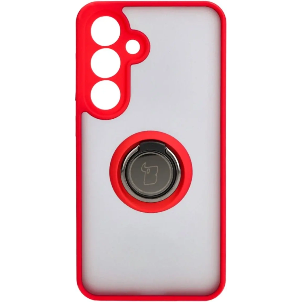 Hurtownia GSM - Bizon Case Hybrid Ring Samsung Galaxy S24 fumuriu cu un cadru roșu - BIZ4022 - {ean13} - Hurt