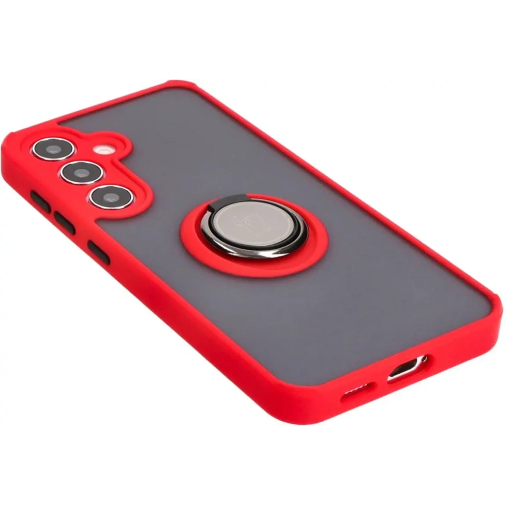 Hurtownia GSM - Bizon Case Hybrid Ring Samsung Galaxy S24 fumuriu cu un cadru roșu - BIZ4022 - {ean13} - Hurt