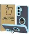 Hurtownia GSM - Bizon Case Hybrid Ring Samsung Galaxy S24 fumuriu cu un cadru bleu deschis - BIZ4023 - {ean13} - Hurt
