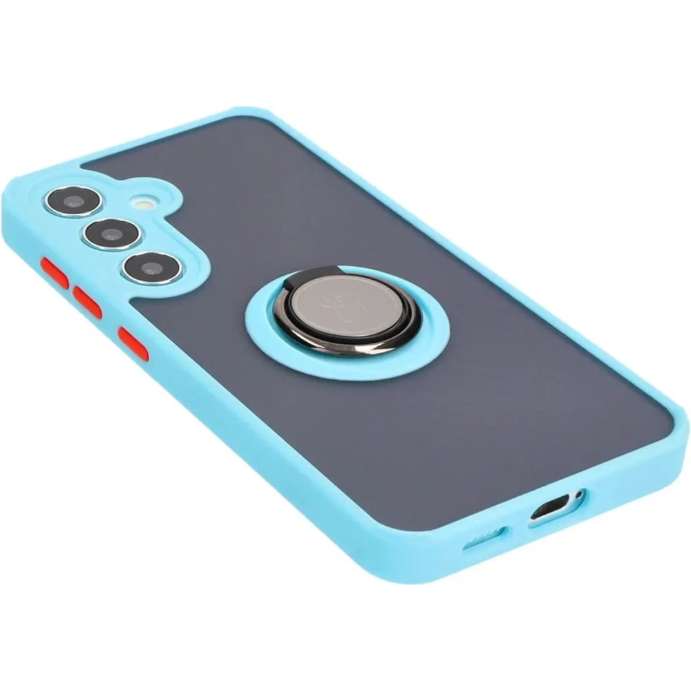 Hurtownia GSM - Bizon Case Hybrid Ring Samsung Galaxy S24 fumuriu cu un cadru bleu deschis - BIZ4023 - {ean13} - Hurt
