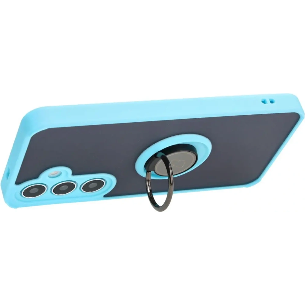 Hurtownia GSM - Bizon Case Hybrid Ring Samsung Galaxy S24 fumuriu cu un cadru bleu deschis - BIZ4023 - {ean13} - Hurt