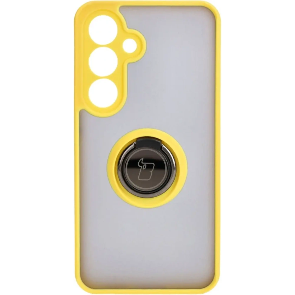 Hurtownia GSM - Bizon Case Hybrid Ring Samsung Galaxy S24 fumuriu cu un cadru galben - BIZ4024 - {ean13} - Hurt