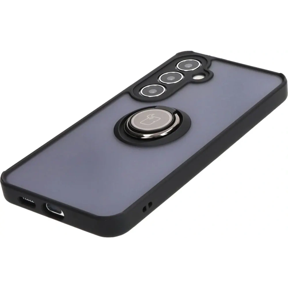 Hurtownia GSM - Bizon Case Hybrid Ring Samsung Galaxy S24 Plus fumuriu cu un cadru negru - BIZ4032 - {ean13} - Hurt