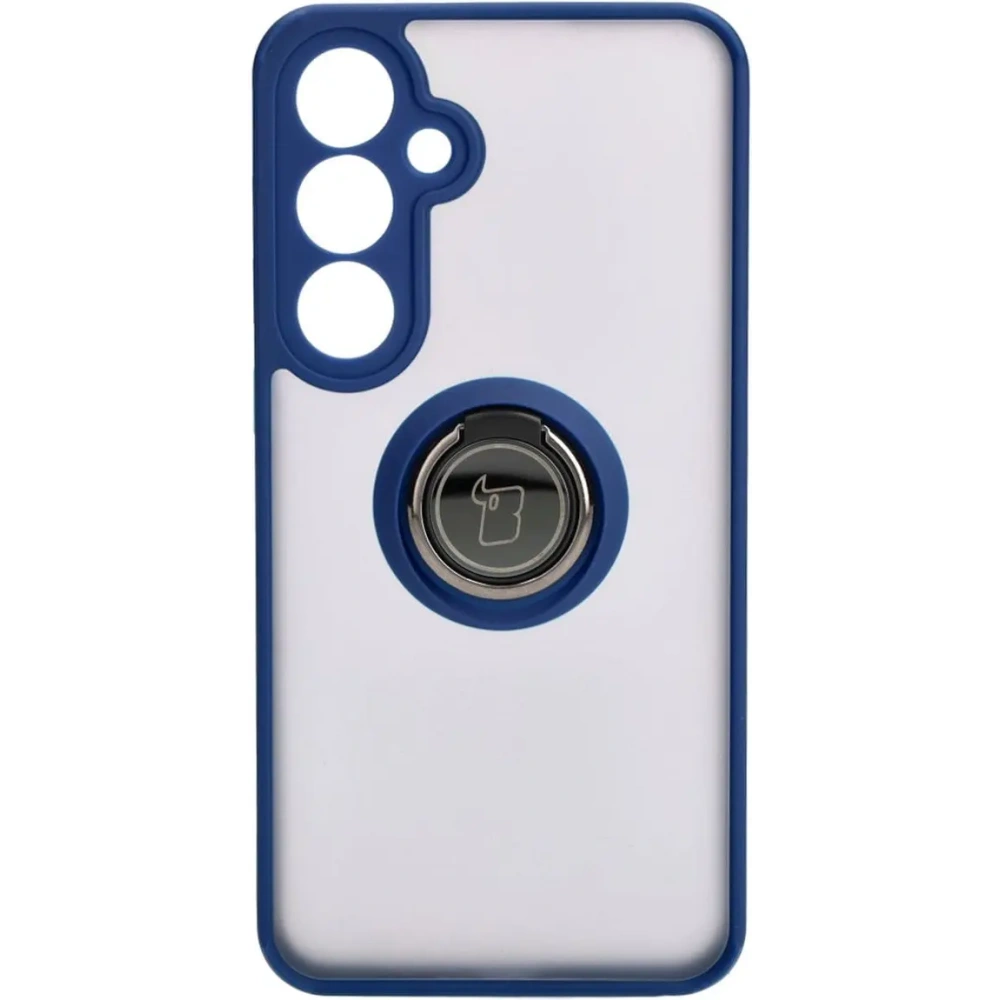 Wholesale Bizon Case Hybrid Ring Samsung Galaxy S24 Plus smoky with a navy blue frame - BIZ4033 - {ean13} - Hurt