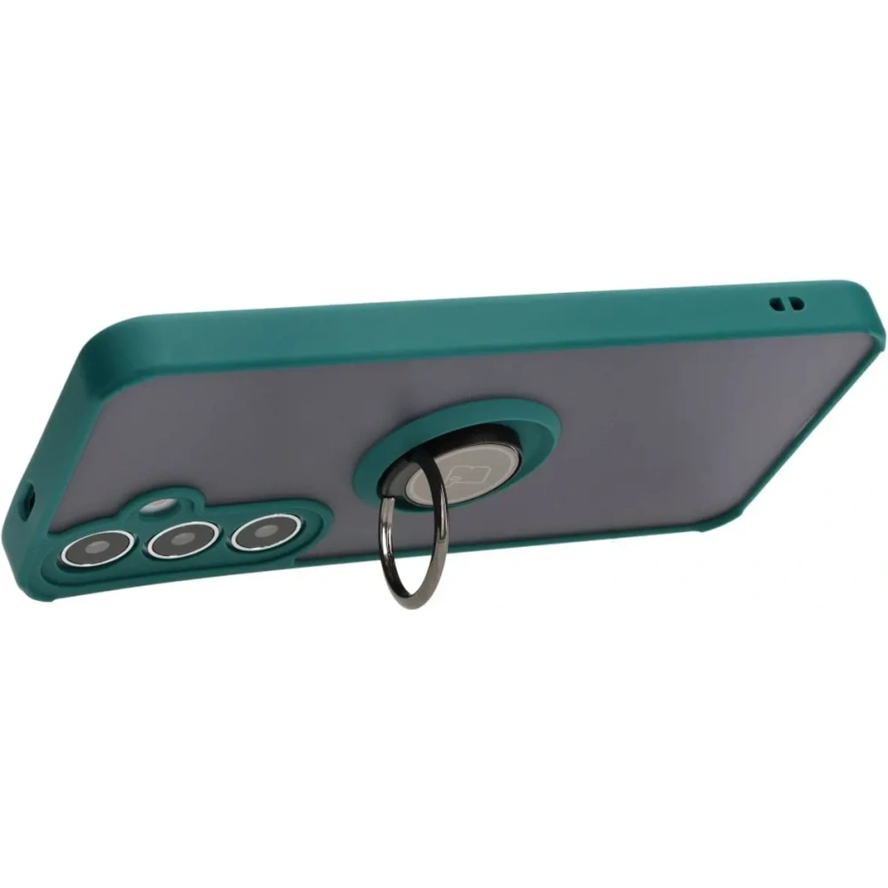Wholesale Bizon Case Hybrid Ring Samsung Galaxy S24 Plus smoky with a dark green frame - BIZ4034 - {ean13} - Hurt