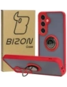 Bizon Case Hybrid Ring Samsung Galaxy S24 Plus smoky with a red frame