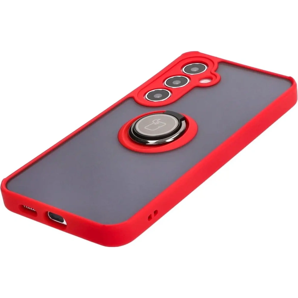 Wholesale Bizon Case Hybrid Ring Samsung Galaxy S24 Plus smoky with a red frame - BIZ4035 - {ean13} - Hurt