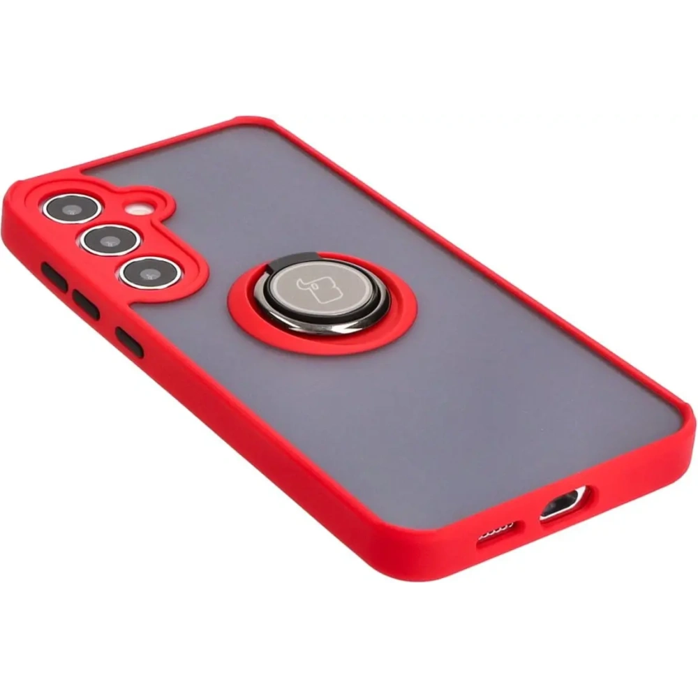 Wholesale Bizon Case Hybrid Ring Samsung Galaxy S24 Plus smoky with a red frame - BIZ4035 - {ean13} - Hurt