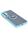 Hurtownia GSM - Etui z uchwytem na palec Bizon Case Hybrid Ring do Samsung Galaxy S24 Plus przydymione z jasnoniebieską ramką - BIZ4036 - {ean13} - Hurt