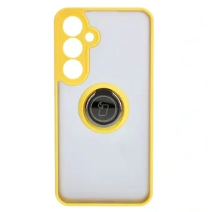 Wholesale Bizon Case Hybrid Ring Samsung Galaxy S24 Plus smoky with a yellow frame - BIZ4037 - {ean13} - Hurt