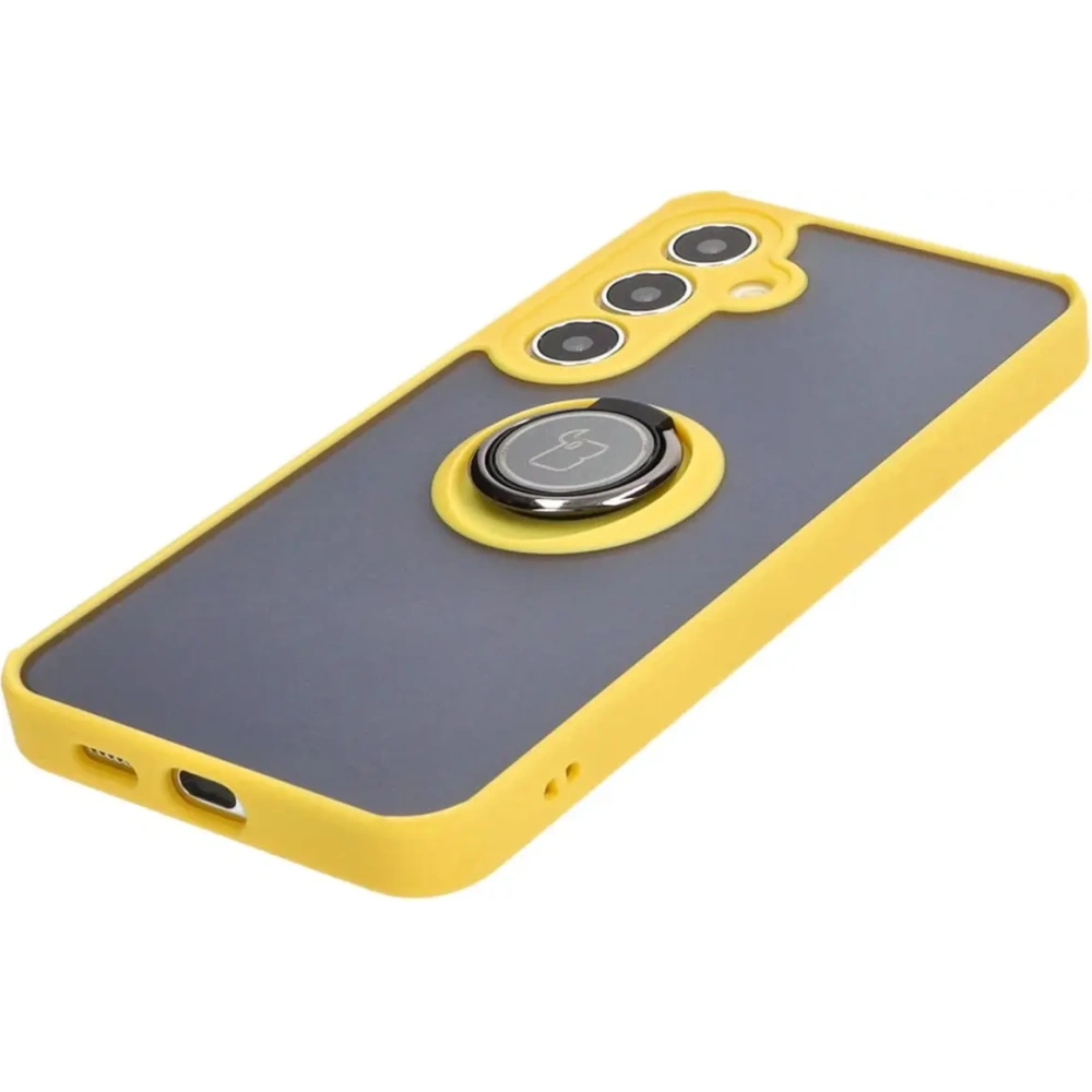Hurtownia GSM - Bizon Case Hybrid Ring Samsung Galaxy S24 Plus füstös sárga kerettel - BIZ4037 - {ean13} - Hurt