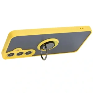 Wholesale Bizon Case Hybrid Ring Samsung Galaxy S24 Plus smoky with a yellow frame - BIZ4037 - {ean13} - Hurt