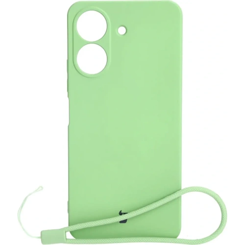 Etui Bizon Case Silicone do Redmi 13C / Poco C65 jasnozielone