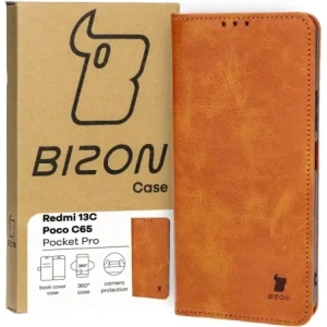 Hurtownia GSM - Etui z klapką Bizon Case Pocket Pro do Xiaomi Redmi 13C / Xiaomi Poco C65 hnědé - BIZ4057 - {ean13} - Hurt