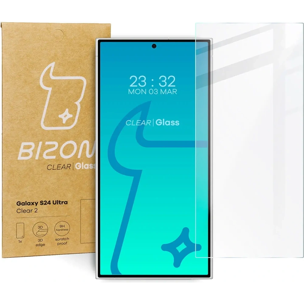 Hurtownia GSM - Szkło hartowane Bizon Glass Clear 2 do Samsung Galaxy S24 Ultra - BIZ4061 - {ean13} - Hurt