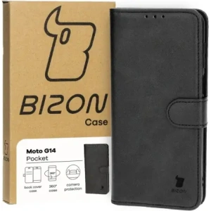 Hurtownia GSM - Bizon tok zsebes Motorola Moto G14 fekete - BIZ4076 - {ean13} - Hurt