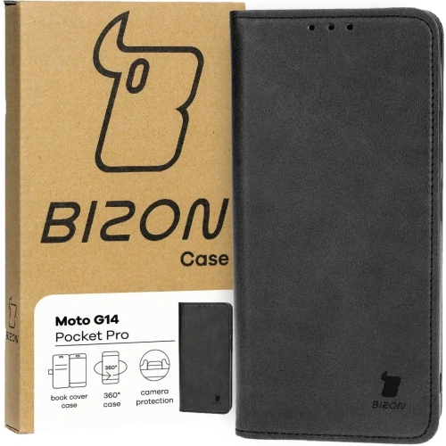 Etui z klapką Bizon Case Pocket Pro do Motorola Moto G14 czarne