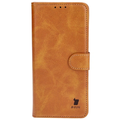 Etui z klapką Bizon Case Pocket do Motorola Moto G54 5G brązowe