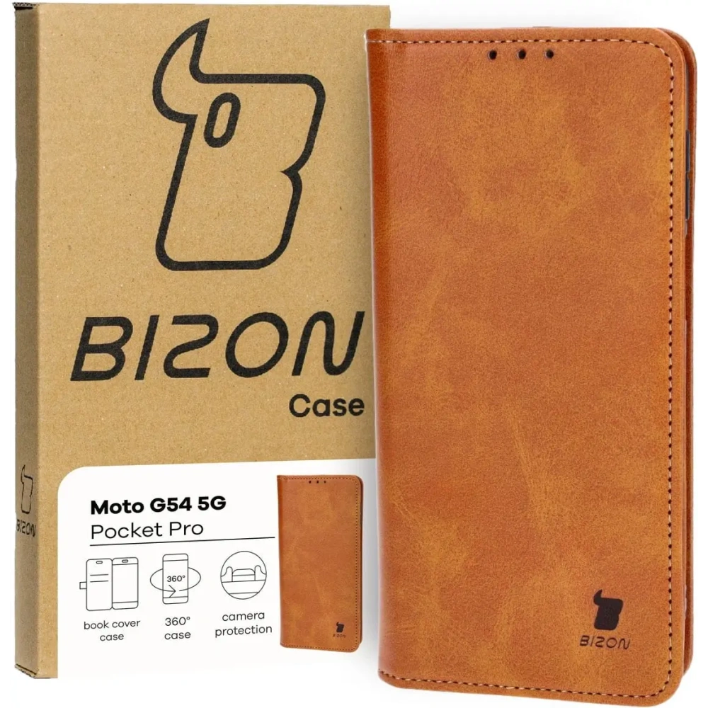 Hurtownia GSM - Bizon Case Pocket Pro Motorola Moto G54 5G barna - BIZ4084 - {ean13} - Hurt