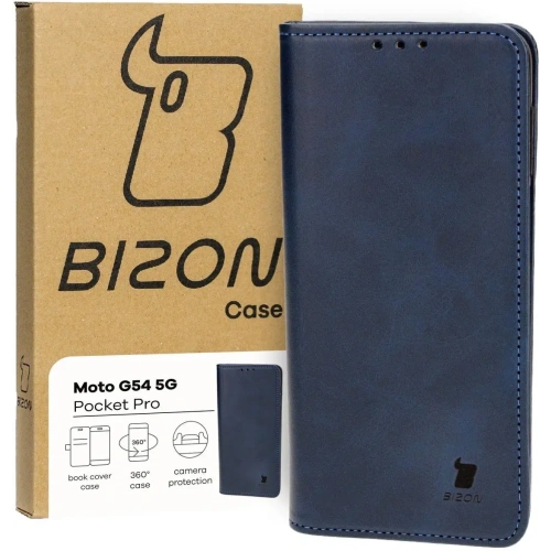 Etui z klapką Bizon Case Pocket Pro do Motorola Moto G54 5G granatowe