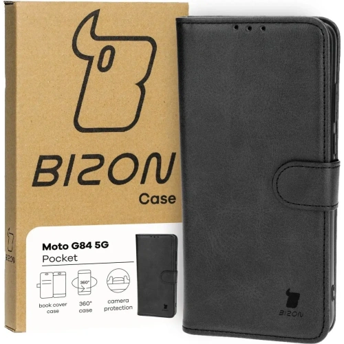 Etui z klapką Bizon Case Pocket do Motorola Moto G84 5G czarne