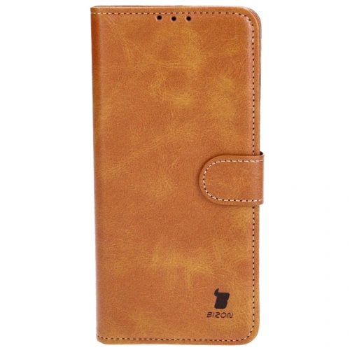 Etui z klapką Bizon Case Pocket do Motorola Moto G84 5G brązowe