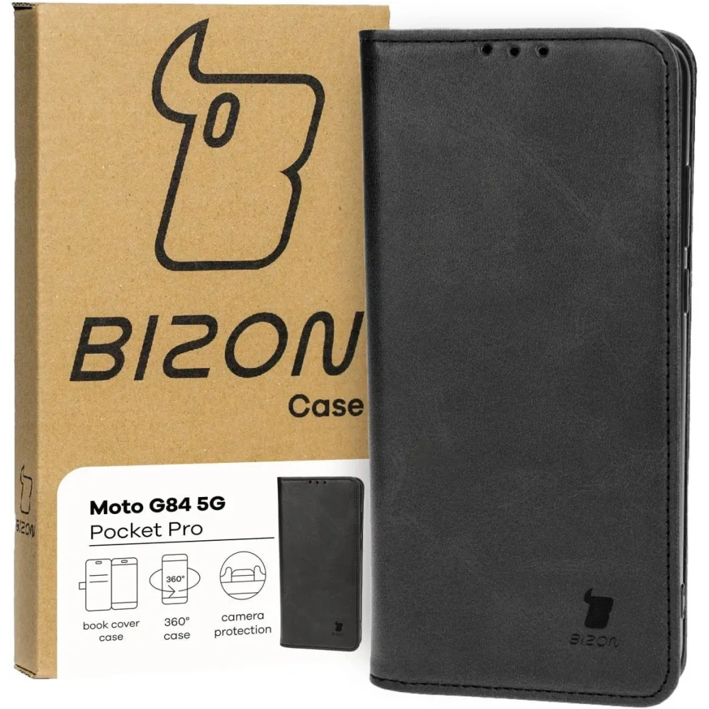Hurtownia GSM - Etui s klopou Bizon Case Pocket Pro pro Motorola Moto G84 5G černé - BIZ4089 - {ean13} - Hurt