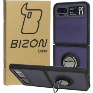 Bizon Case Hybrid Ring Motorola Razr 40 smoky with a black frame