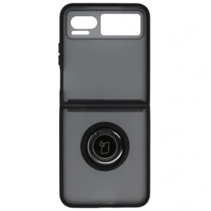 Bizon Case Hybrid Ring Motorola Razr 40 smoky with a black frame