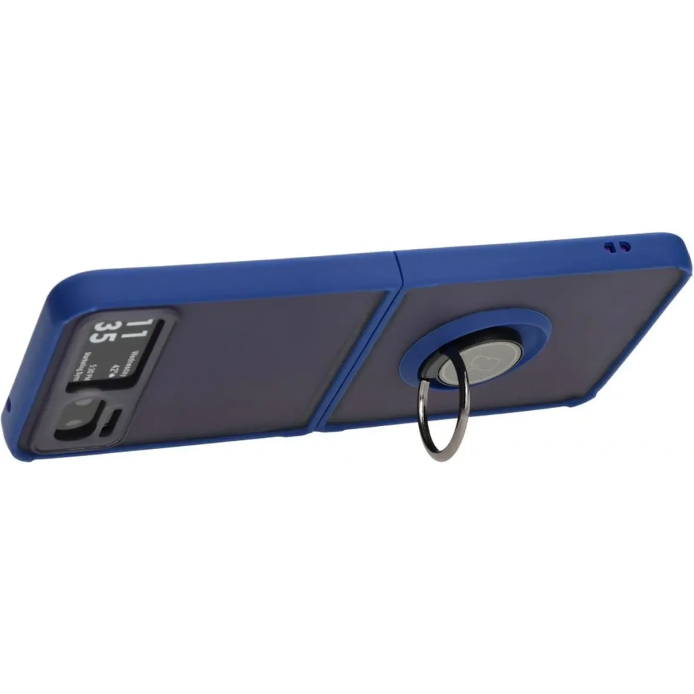 Hurtownia GSM - Etui s úchytem na prst Bizon Case Hybrid Ring pro Motorola Razr 40 kouřové s modrým rámečkem - BIZ4093 - {ean13} - Hurt