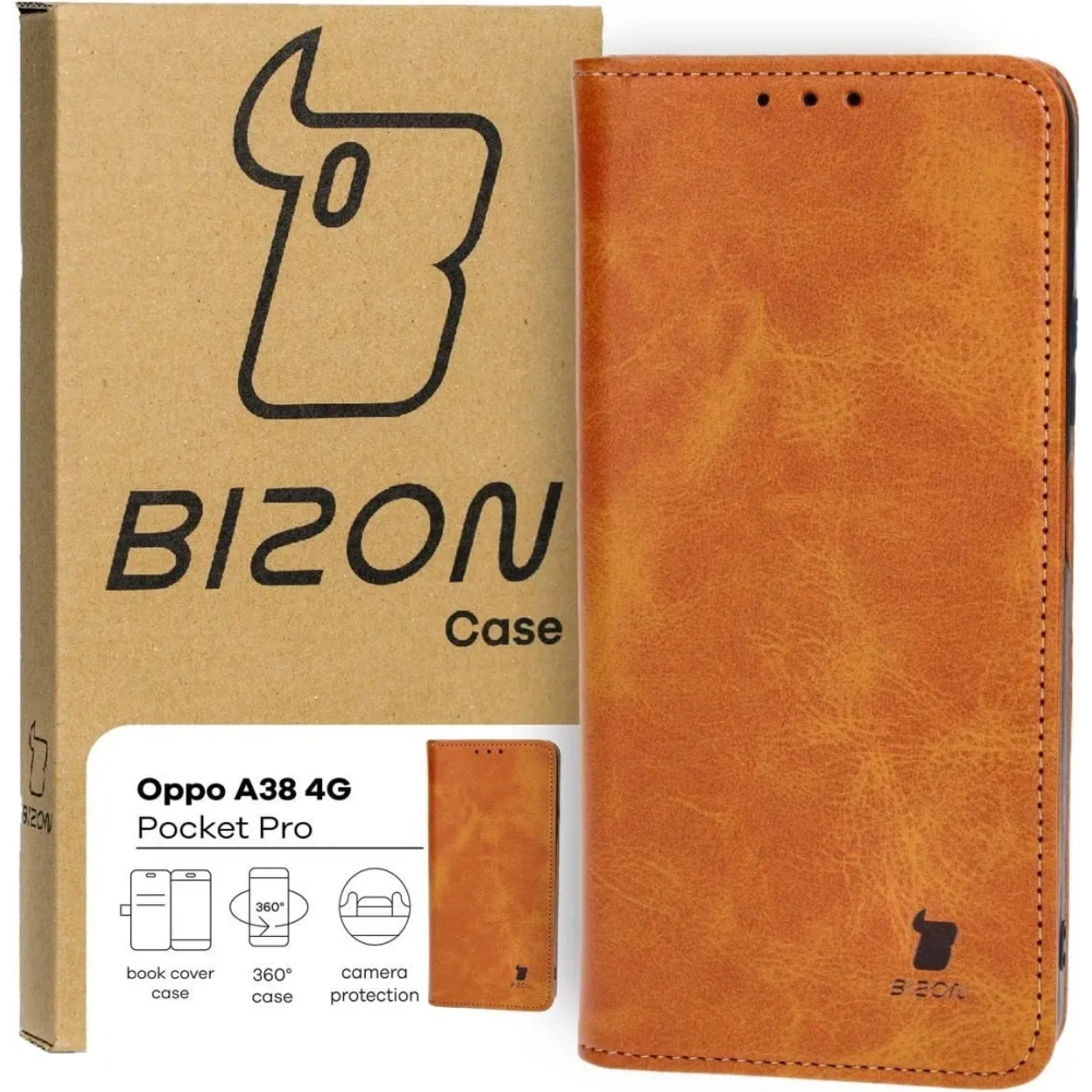 Wholesale Bizon Case Pocket Pro Oppo A38 4G brown - BIZ4096 - {ean13} - Hurt