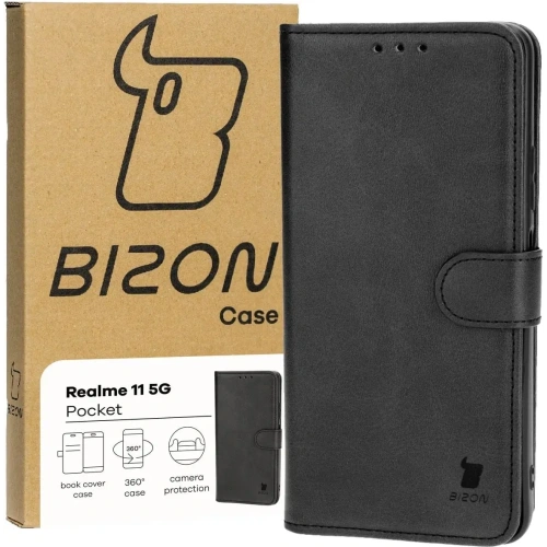 Etui z klapką Bizon Case Pocket do Realme 11 5G czarne