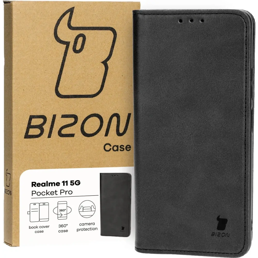 Hurtownia GSM - Etui z klapką Bizon Case Pocket Pro do Realme 11 5G czarne - BIZ4102 - {ean13} - Hurt