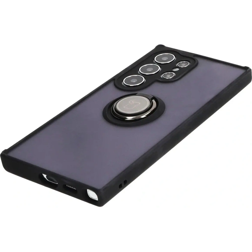 Hurtownia GSM - Bizon Case Hybrid Ring Samsung Galaxy S24 Ultra fumuriu cu un cadru negru - BIZ4107 - {ean13} - Hurt
