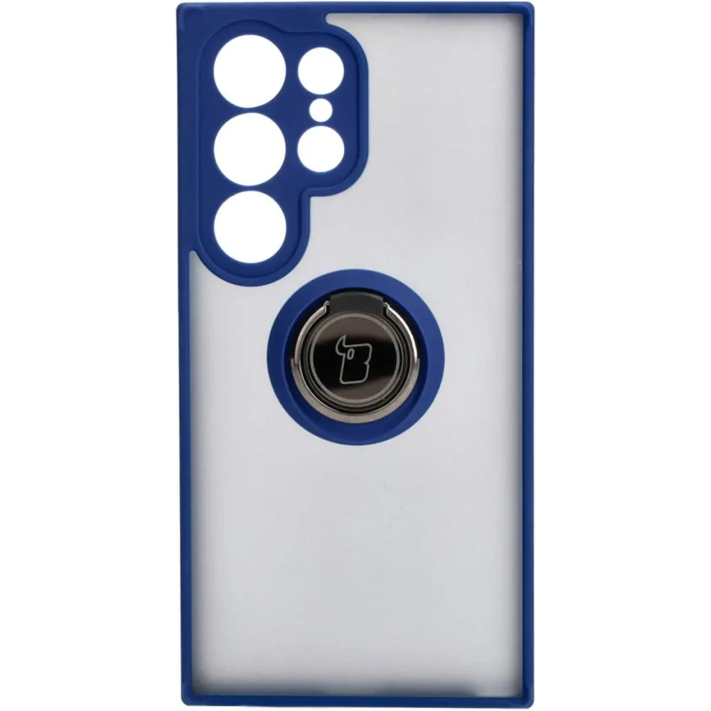 Hurtownia GSM - Bizon Case Hybrid Ring Samsung Galaxy S24 Ultra rauchig mit einem navyblauen Rahmen - BIZ4108 - {ean13} - Hurt