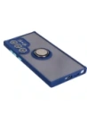 Hurtownia GSM - Etui s úchytem na prst Bizon Case Hybrid Ring pro Samsung Galaxy S24 Ultra kouřové s modrým rámečkem - BIZ4108 - {ean13} - Hurt