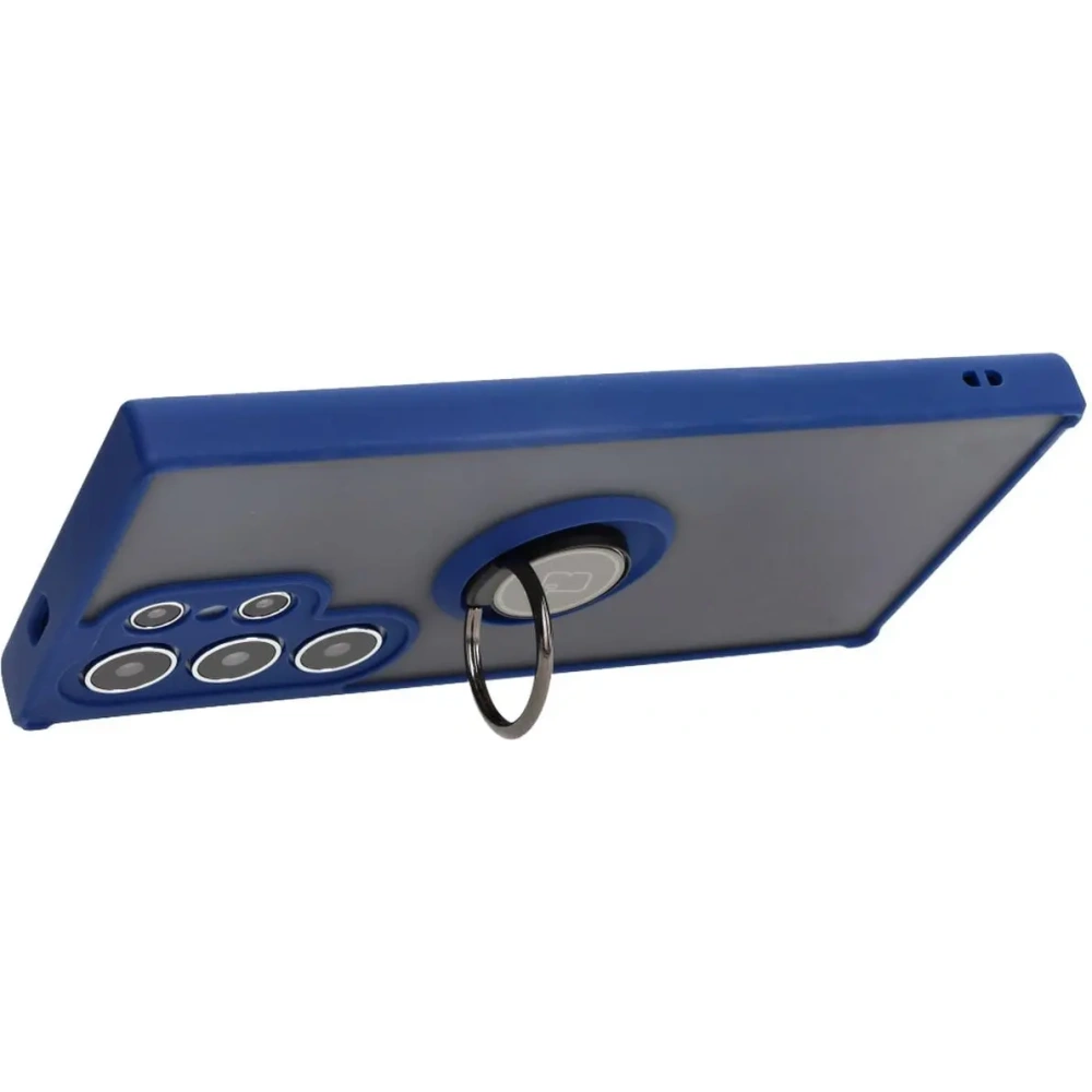 Hurtownia GSM - Bizon Case Hybrid Ring Samsung Galaxy S24 Ultra rauchig mit einem navyblauen Rahmen - BIZ4108 - {ean13} - Hurt
