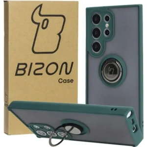 Hurtownia GSM - Bizon Case Hybrid Ring Samsung Galaxy S24 Ultra rauchig mit einem dunkelgrünen Rahmen - BIZ4109 - {ean13} - Hurt