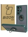 Hurtownia GSM - Bizon Case Hybrid Ring Samsung Galaxy S24 Ultra fumuriu cu un cadru verde închis - BIZ4109 - {ean13} - Hurt