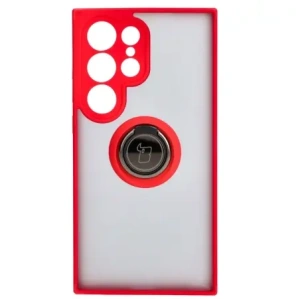 Hurtownia GSM - Bizon Case Hybrid Ring Samsung Galaxy S24 Ultra rauchig mit einem roten Rahmen - BIZ4110 - {ean13} - Hurt