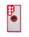 Hurtownia GSM - Bizon Case Hybrid Ring Samsung Galaxy S24 Ultra fumurie cu un cadru roșu - BIZ4110 - {ean13} - Hurt