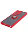Hurtownia GSM - Bizon Case Hybrid Ring Samsung Galaxy S24 Ultra fumurie cu un cadru roșu - BIZ4110 - {ean13} - Hurt