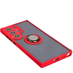 Hurtownia GSM - Bizon Case Hybrid Ring Samsung Galaxy S24 Ultra rauchig mit einem roten Rahmen - BIZ4110 - {ean13} - Hurt