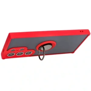 Hurtownia GSM - Bizon Case Hybrid Ring Samsung Galaxy S24 Ultra rauchig mit einem roten Rahmen - BIZ4110 - {ean13} - Hurt