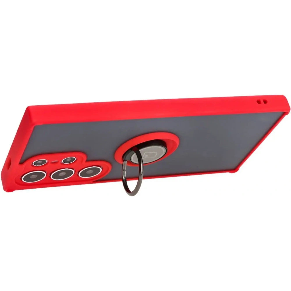 Wholesale Bizon Case Hybrid Ring Samsung Galaxy S24 Ultra smoky with a red frame - BIZ4110 - {ean13} - Hurt