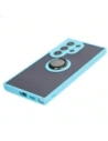 Hurtownia GSM - Bizon Case Hybrid Ring Samsung Galaxy S24 Ultra fumuriu cu un cadru bleu deschis - BIZ4111 - {ean13} - Hurt
