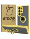 Bizon Case Hybrid Ring Samsung Galaxy S24 Ultra fumuriu cu un cadru galben