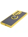 Hurtownia GSM - Bizon Case Hybrid Ring Samsung Galaxy S24 Ultra fumuriu cu un cadru galben - BIZ4112 - {ean13} - Hurt